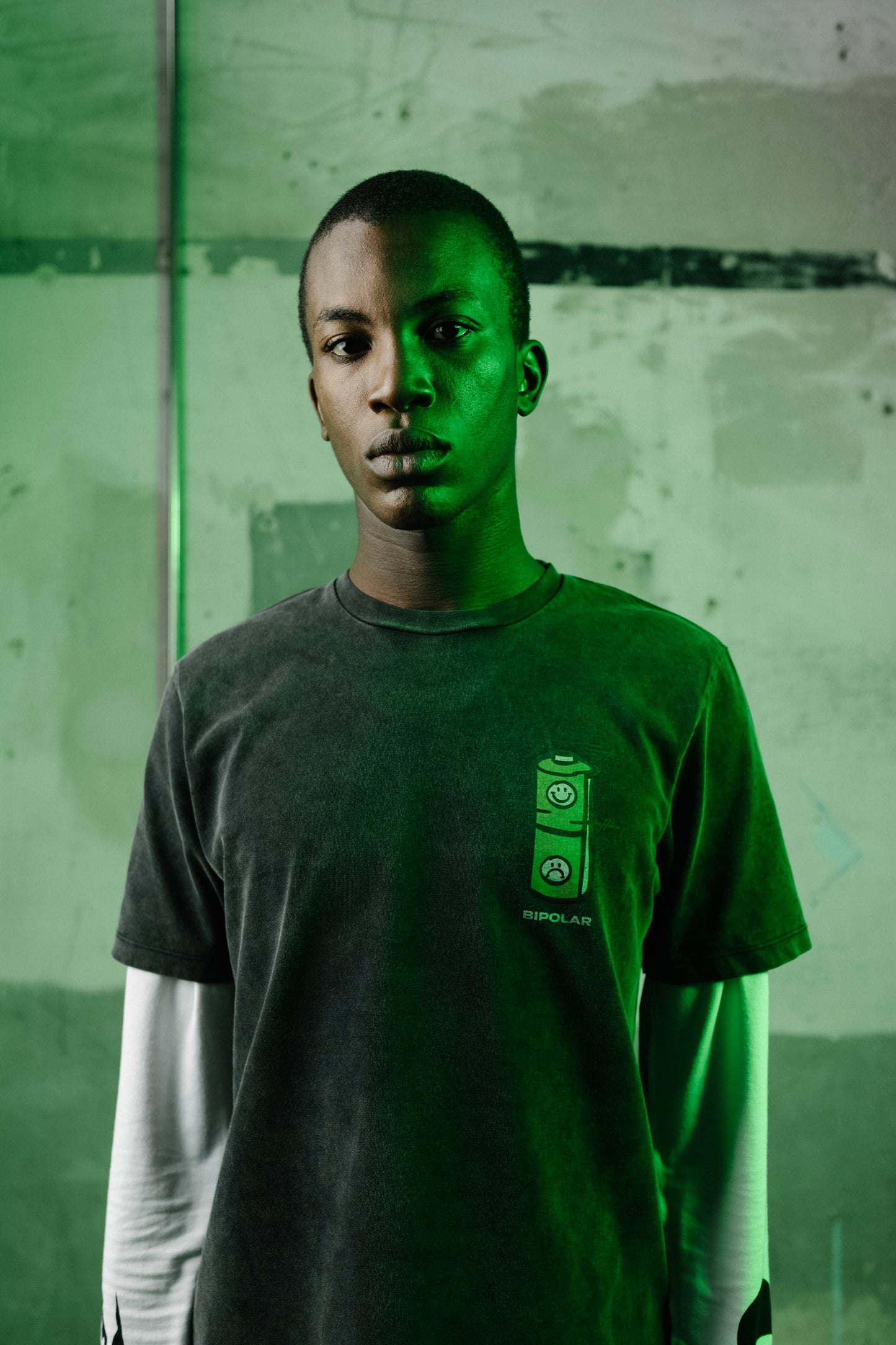 A model wearing a 11:11 L.U.C.K. t-shirt