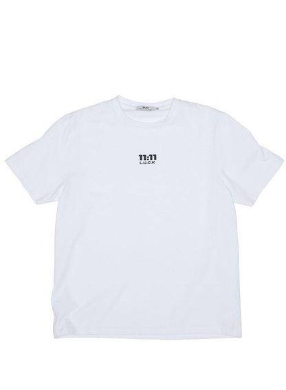1111 luck basic logo t-shirt white