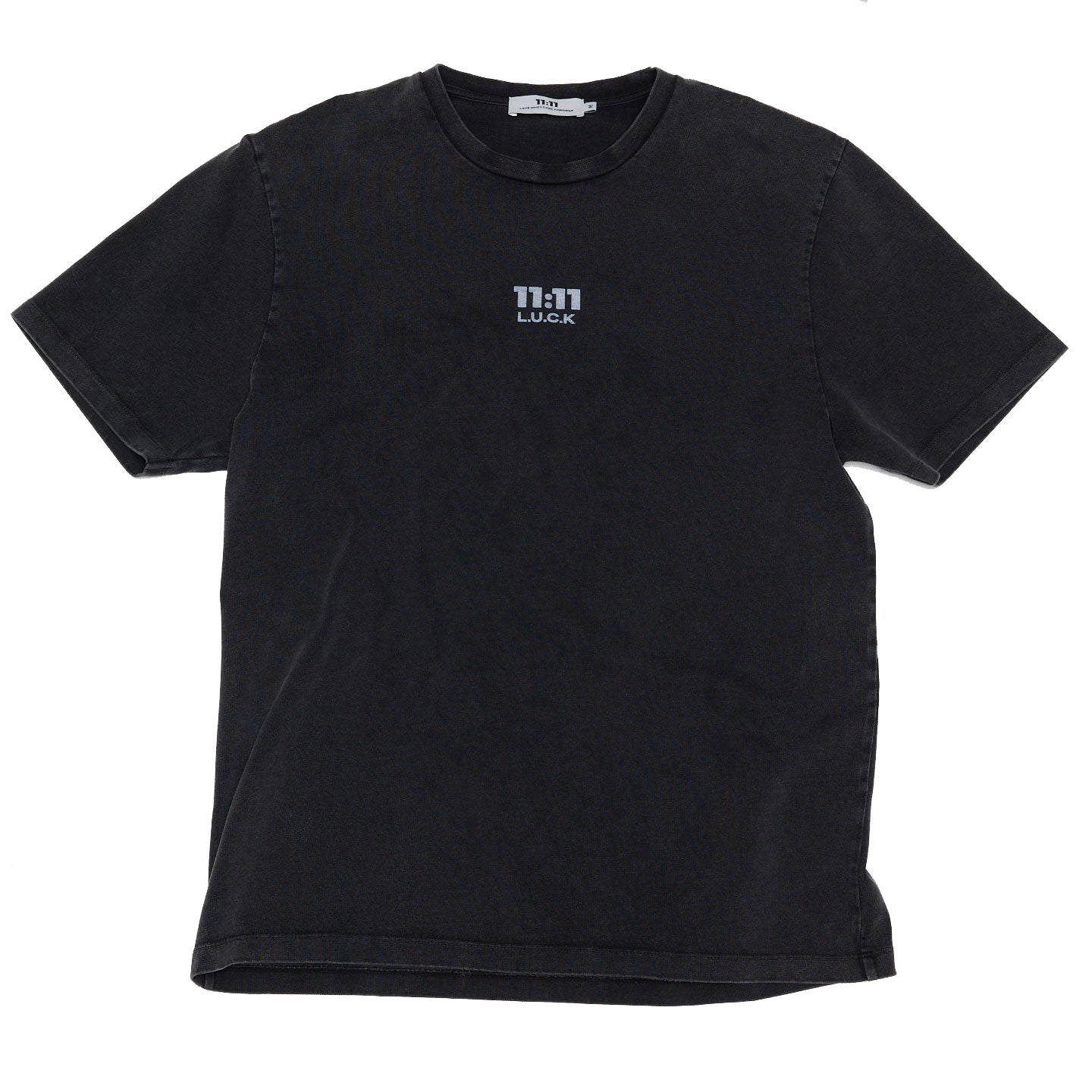 1111 luck black logo t-shirt