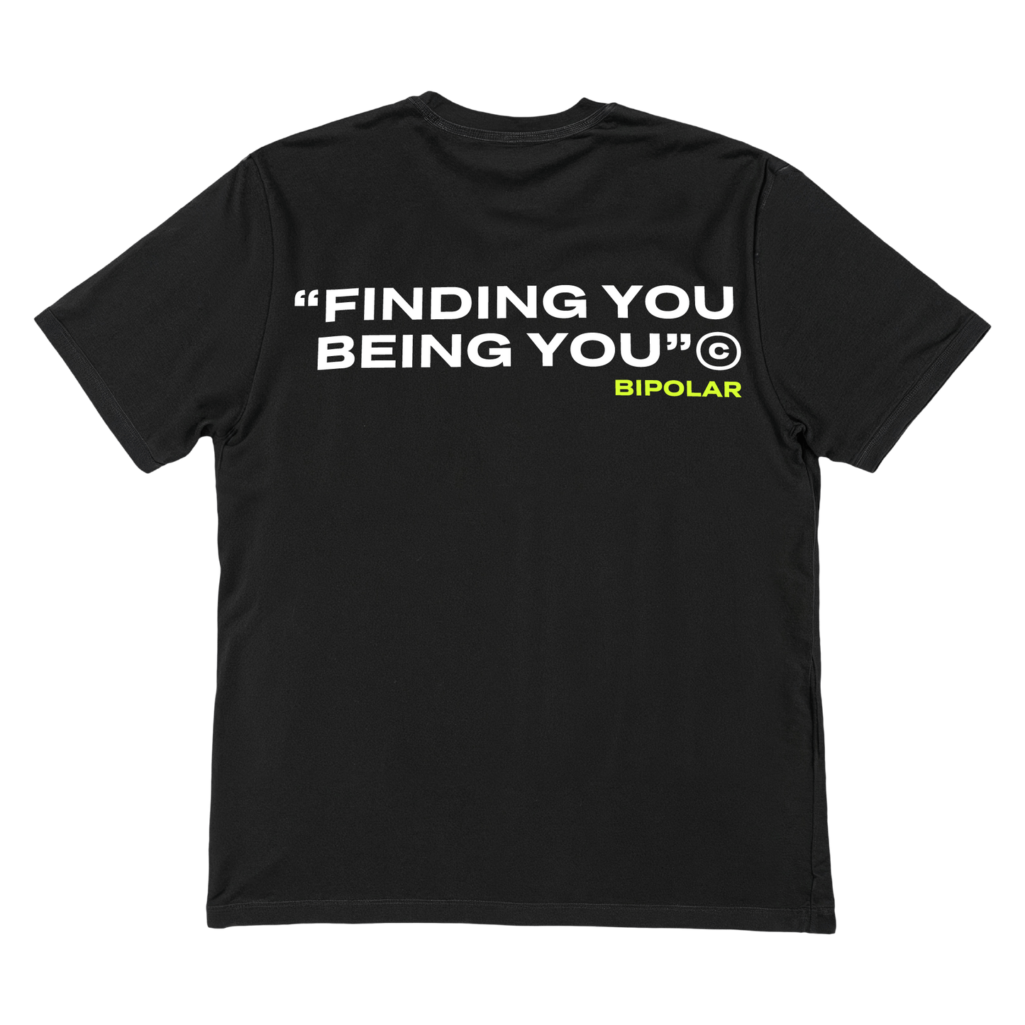 Short sleeves t-shirt in cotton color black with bipolar design