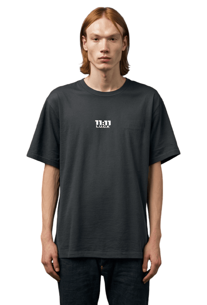 Short sleeves t-shirt in cotton color black with logo
