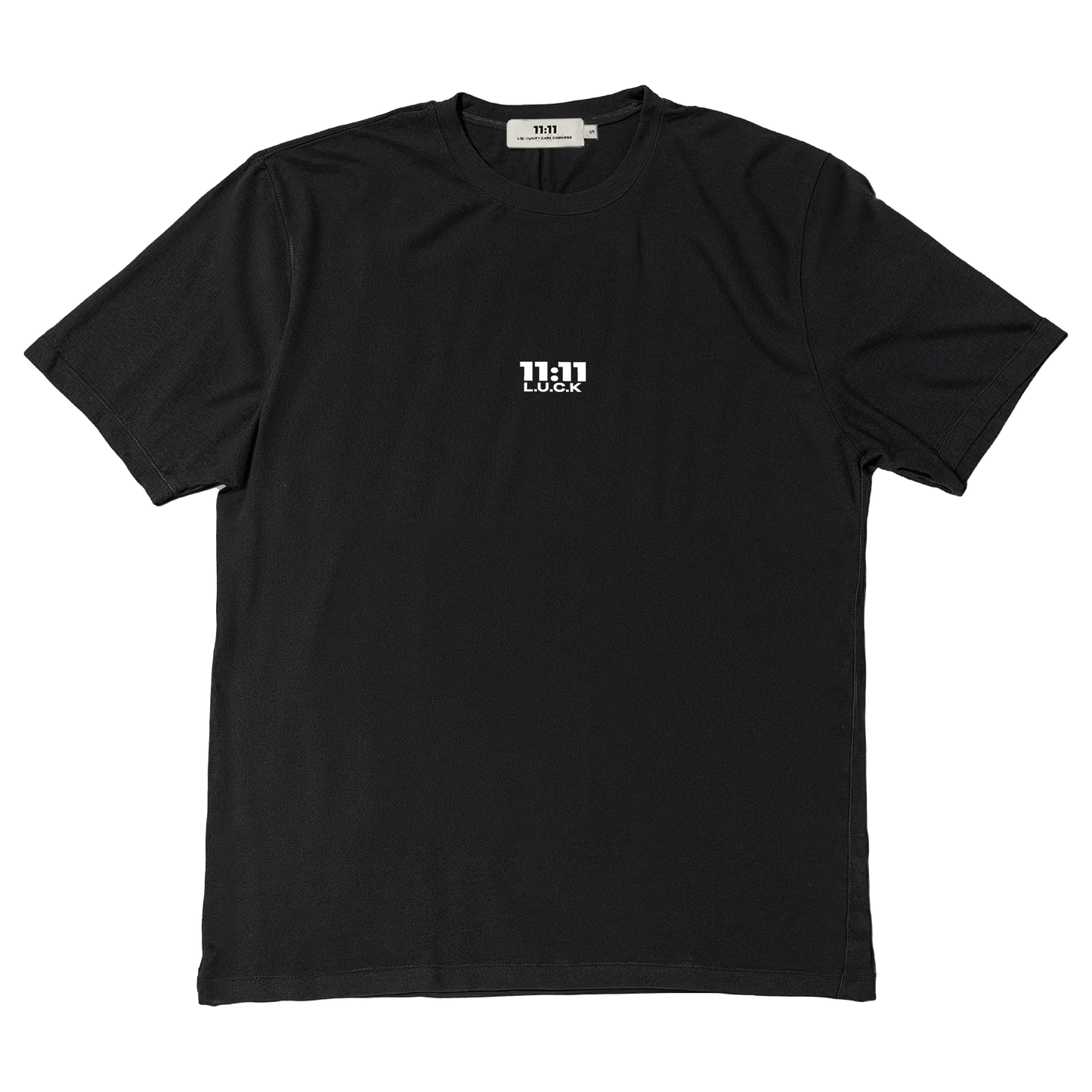 Short sleeves t-shirt in cotton color black with logo