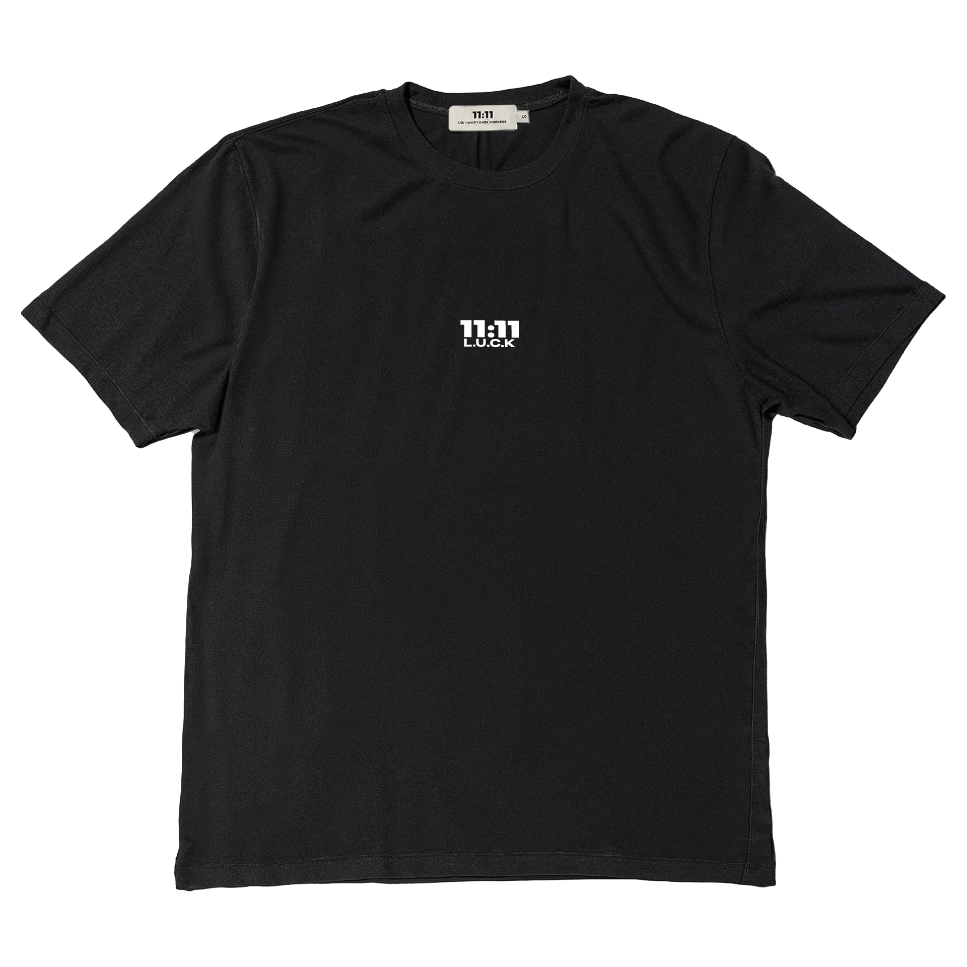 Short sleeves t-shirt in cotton color black with logo