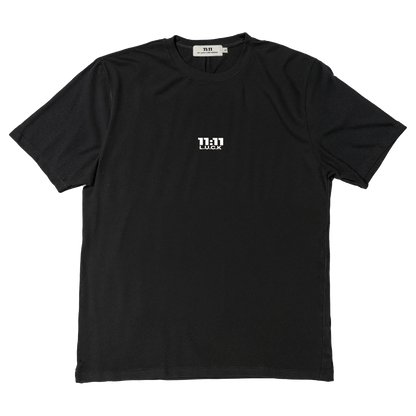 Short sleeves t-shirt in cotton color black with logo