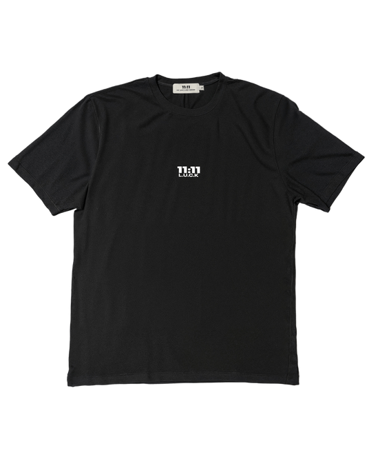 Short sleeves t-shirt in cotton color black with logo