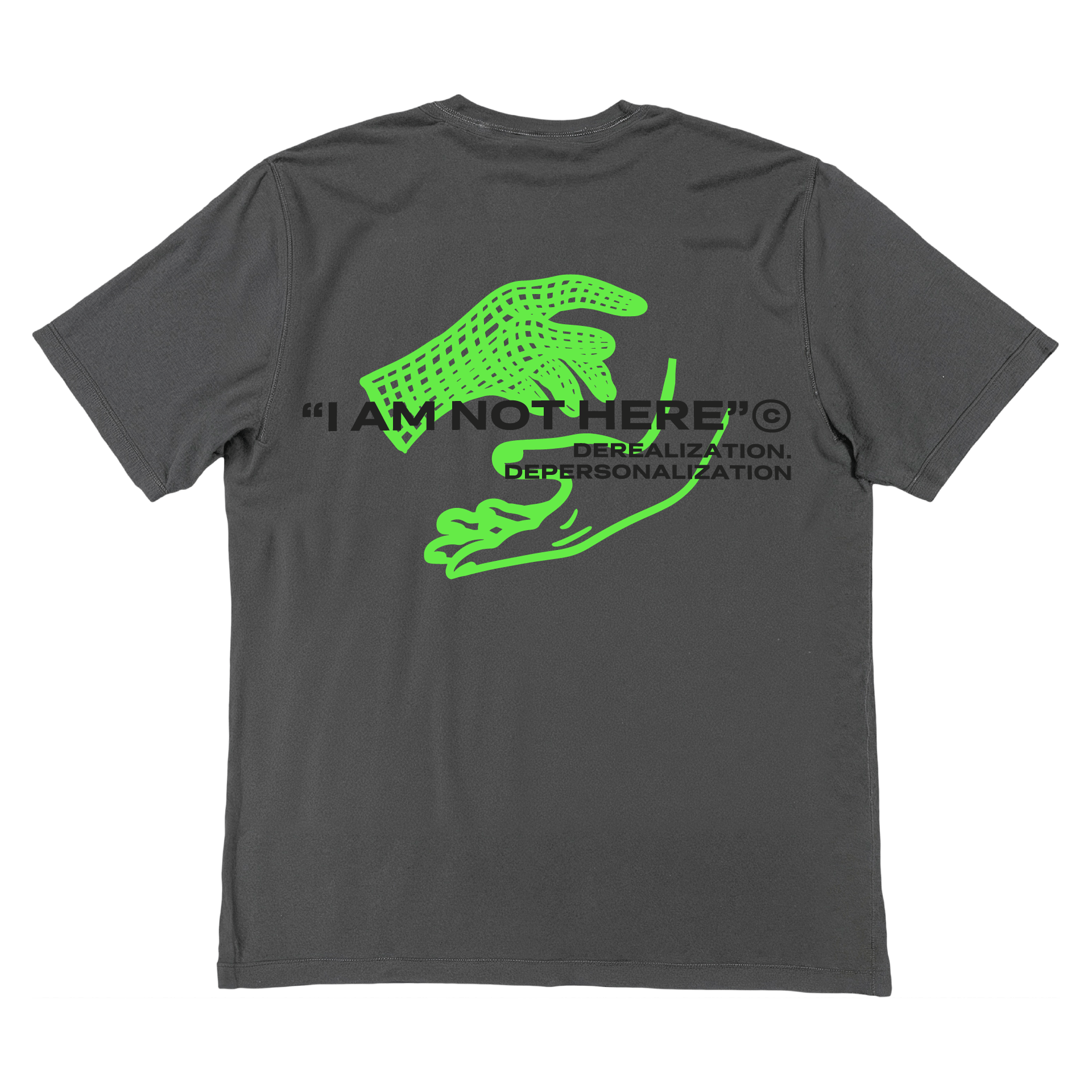 Short sleeves t-shirt in cotton color gray with drdp design