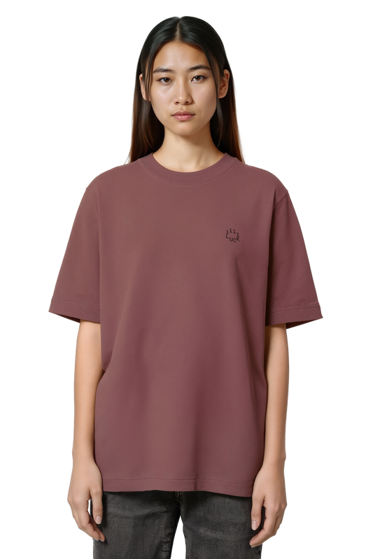 Short sleeves t-shirt in cotton color muted mauve with logo