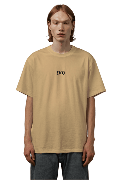 Short sleeves t-shirt in cotton color peach with logo