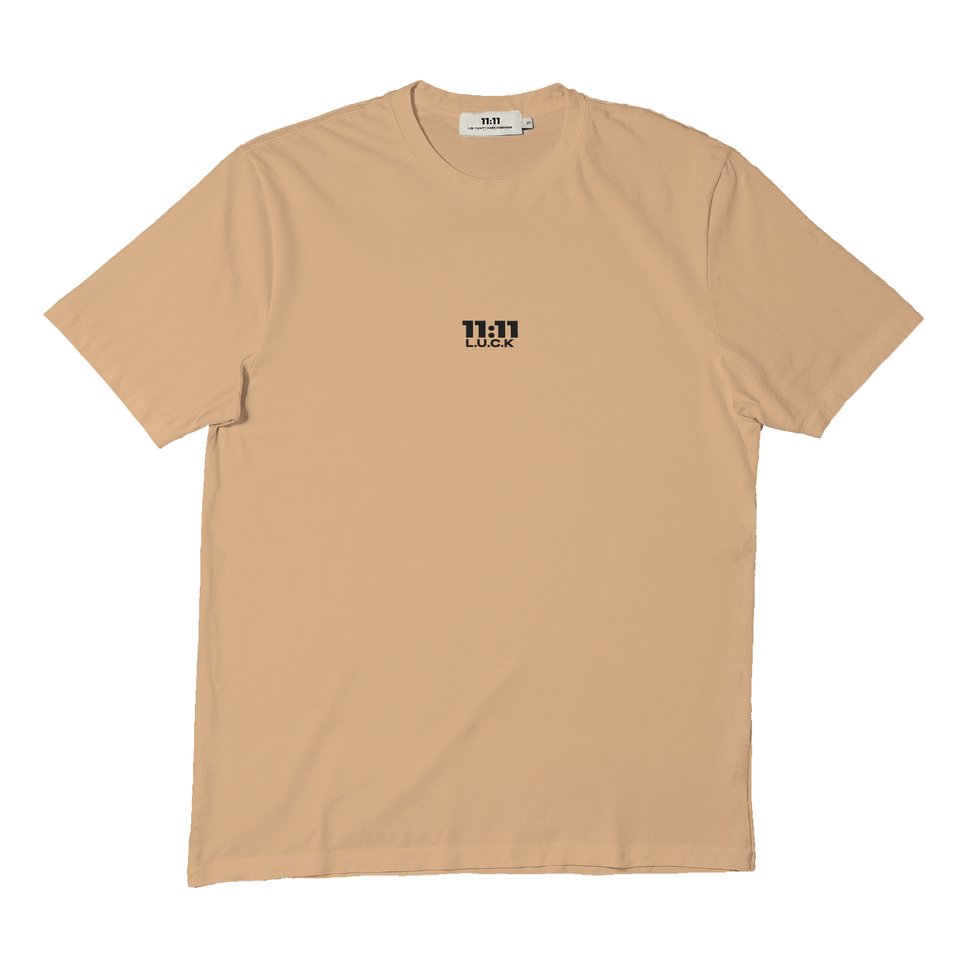 Short sleeves t-shirt in cotton color peach with logo