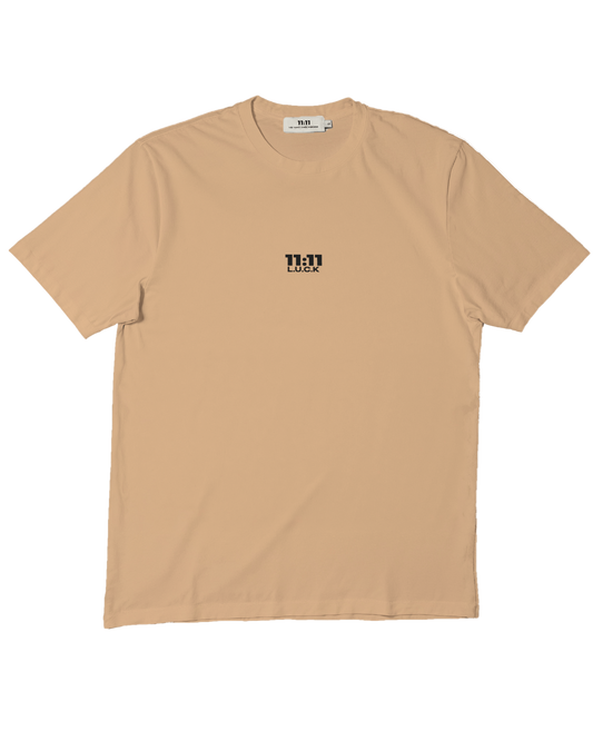 Short sleeves t-shirt in cotton color peach with logo