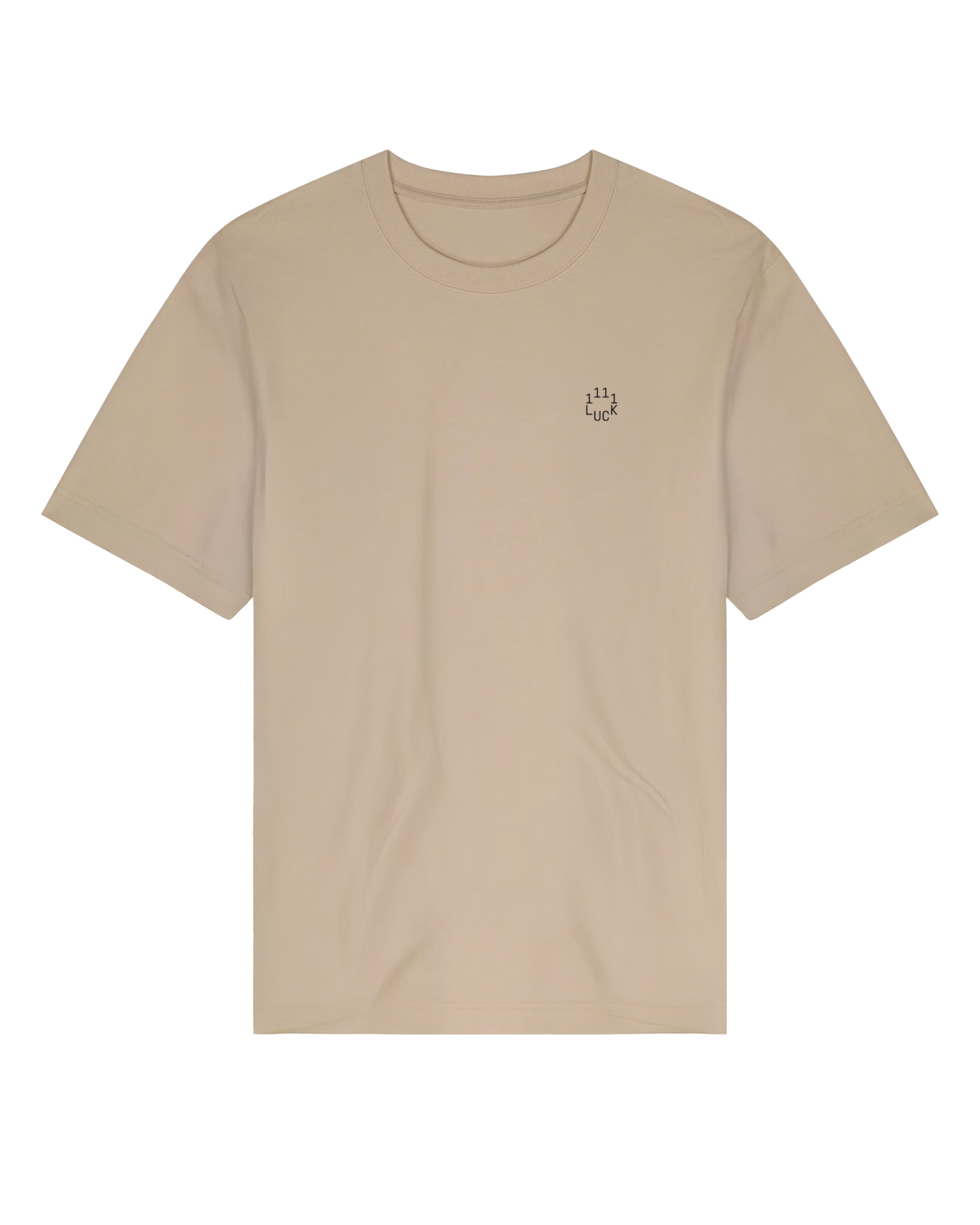 Short sleeves t-shirt in cotton color sand with logo