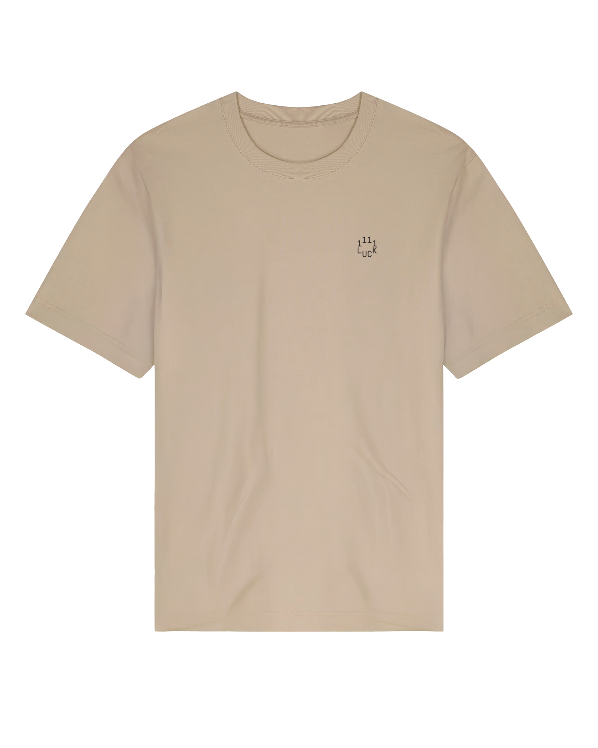 Short sleeves t-shirt in cotton color sand with logo