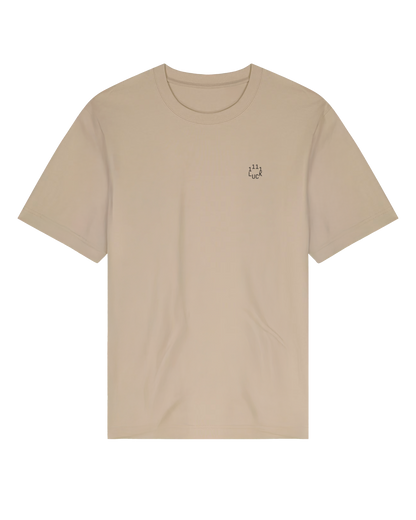 Short sleeves t-shirt in cotton color sand with logo