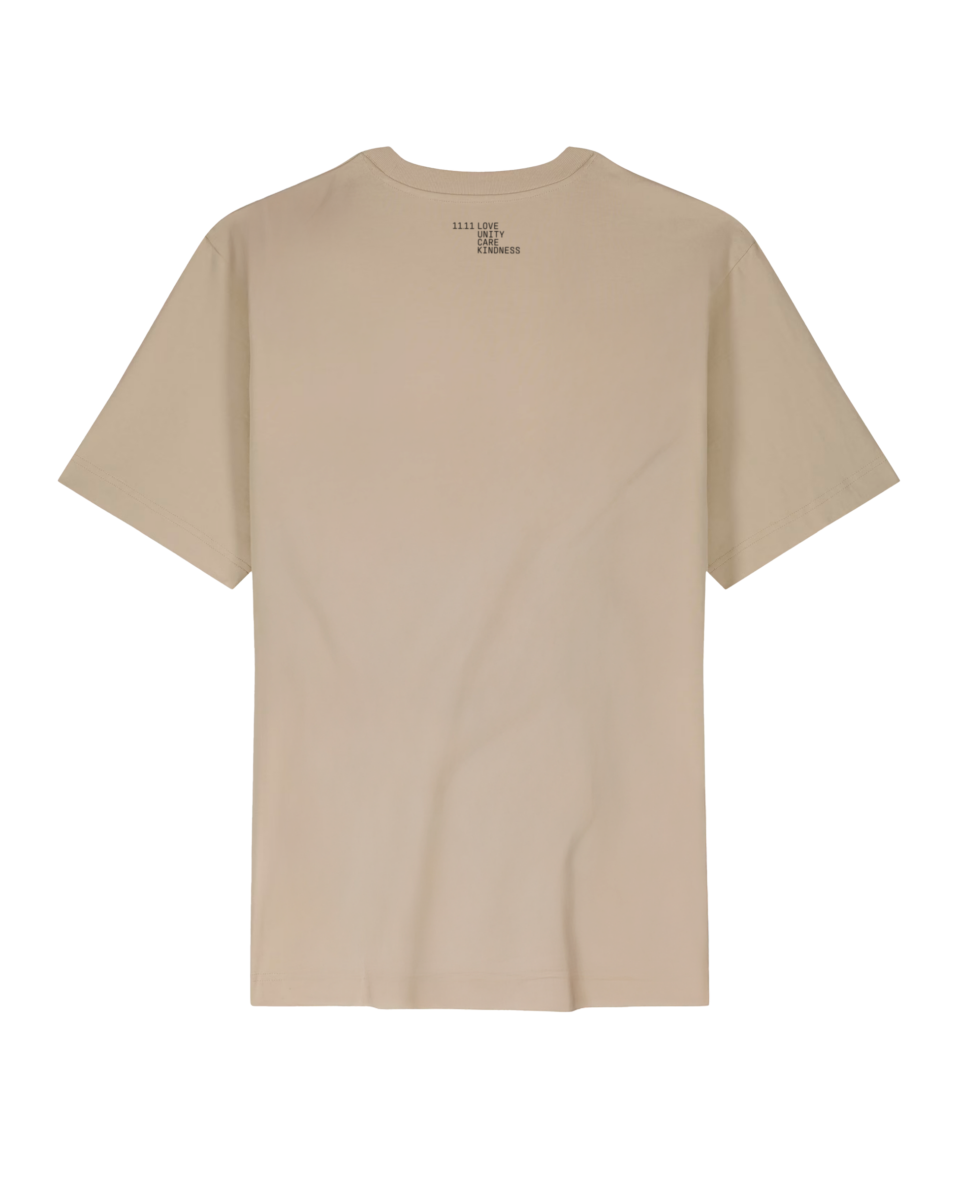 Short sleeves t-shirt in cotton color sand with logo