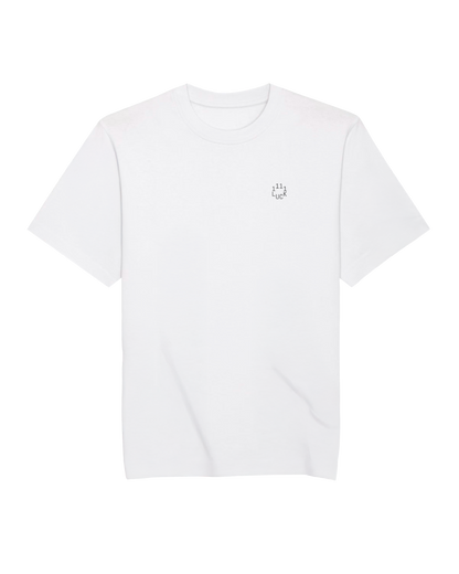 Short sleeves t-shirt in cotton color white with logo