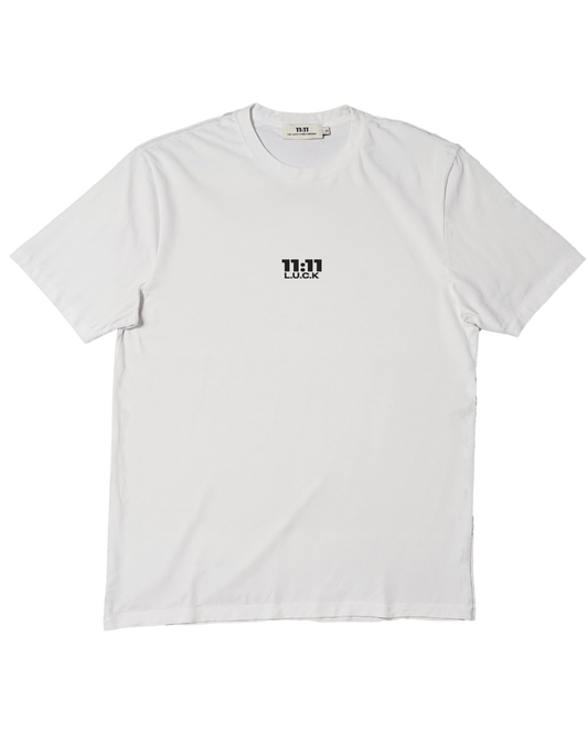 Short sleeves t-shirt in cotton color white with logo